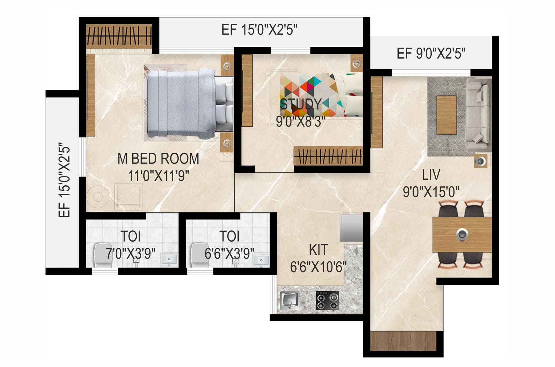 2 BHK Layout